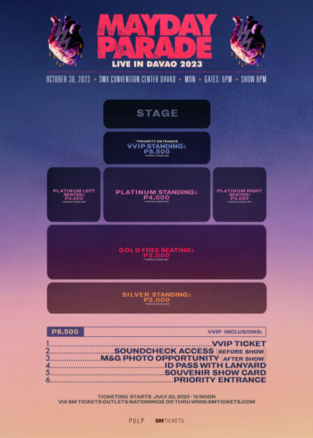 mayday parade davao ticket prices