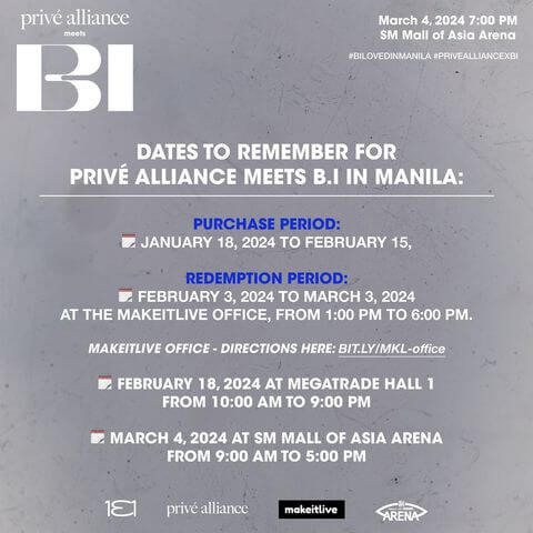 prive Alliance Meets BI in Manila date