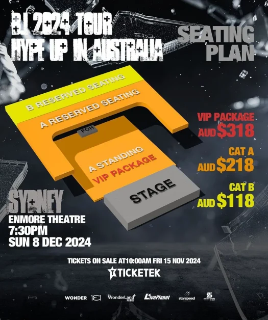 B.I Hype Up In Sydney Australia 2024