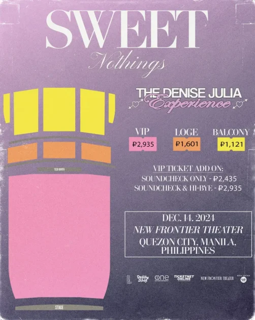 Seating Map Ticket Prices Sweet Nothings The Denise Julia Experience Concert