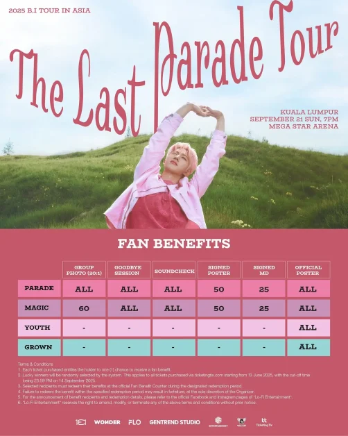 b.i the last parade tour malaysia fan benefits