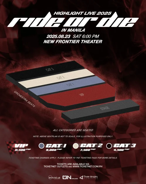 HIGHLIGHT LIVE 2025 RIDE OR DIE IN MANILA seat plan
