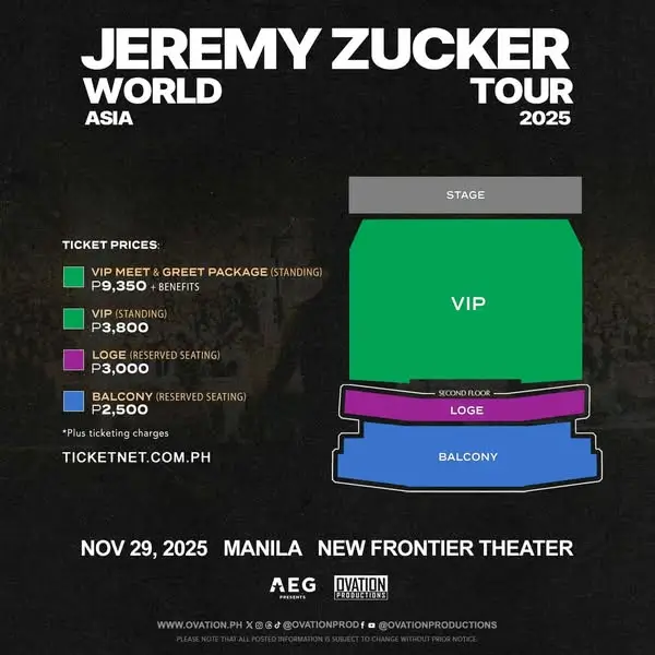jeremy zucker manila tour ticket prices seat plan