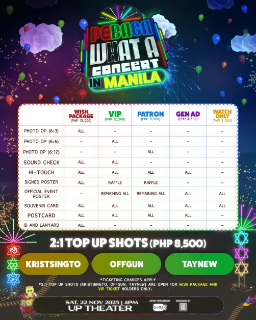 PEBACA What A Concert in Manila Fan Benefits