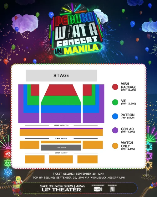 PEBACA What A Concert in Manila Seat Plan