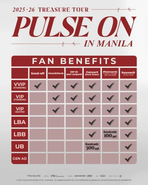 treasure pulse tour manila fan benefits