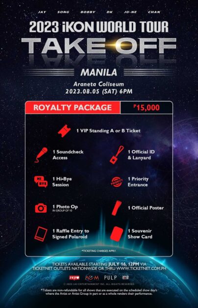 2023 ikon manila ticket prices