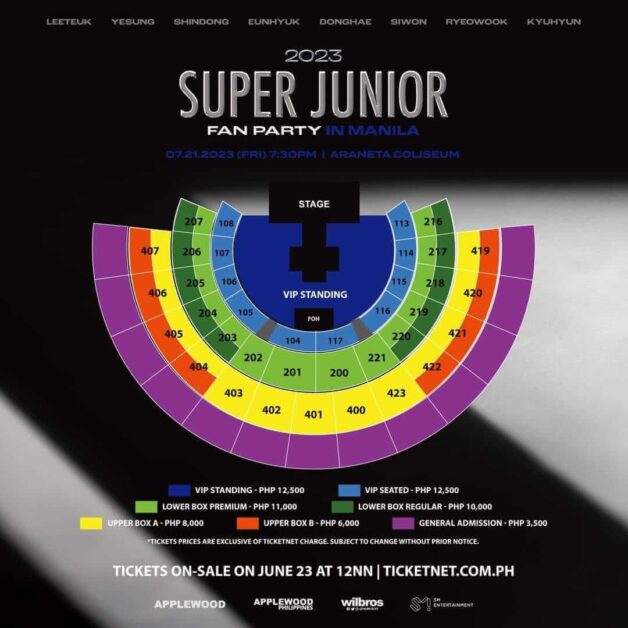 super junior fan party ticket prices