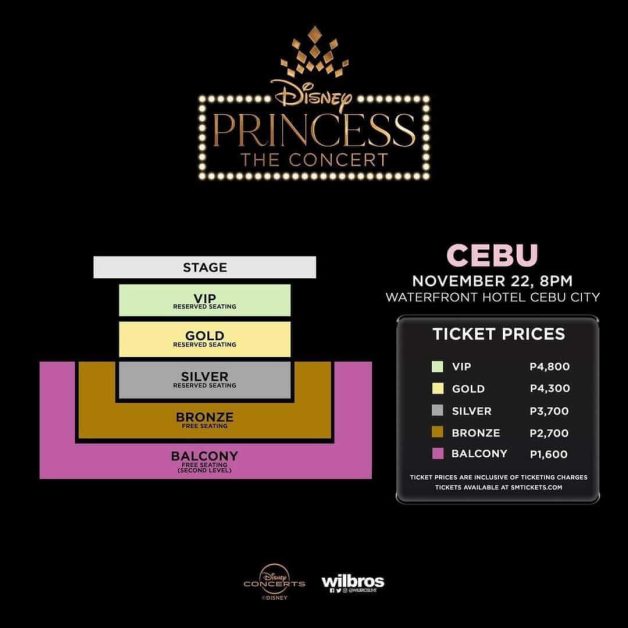 disney princess the concert cebu ticket prices