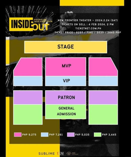 Youngjae Asia Tour INSIDE OUT manila concert ticket price