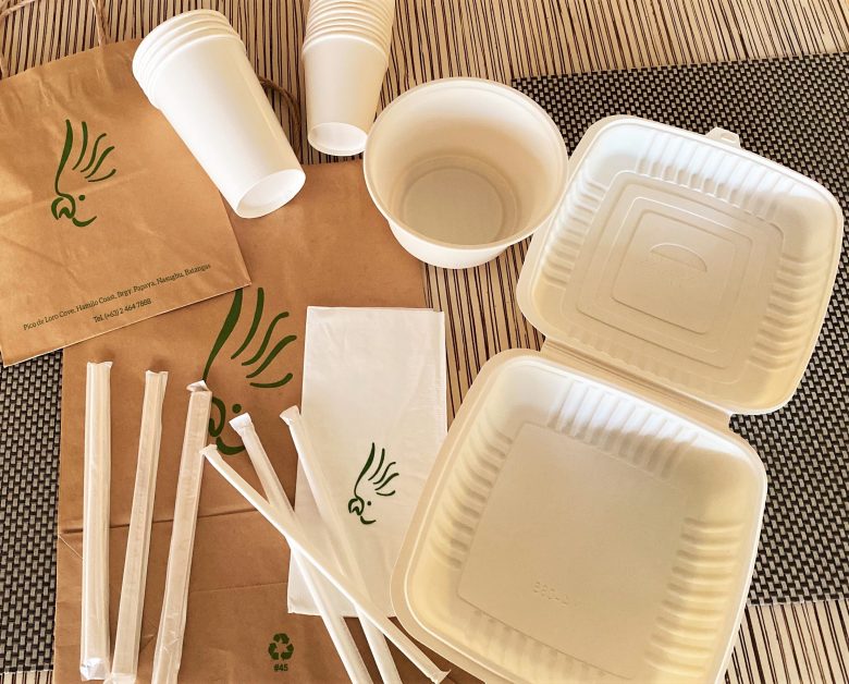 Pico Sands Hotels biodegradable take out packaging 2