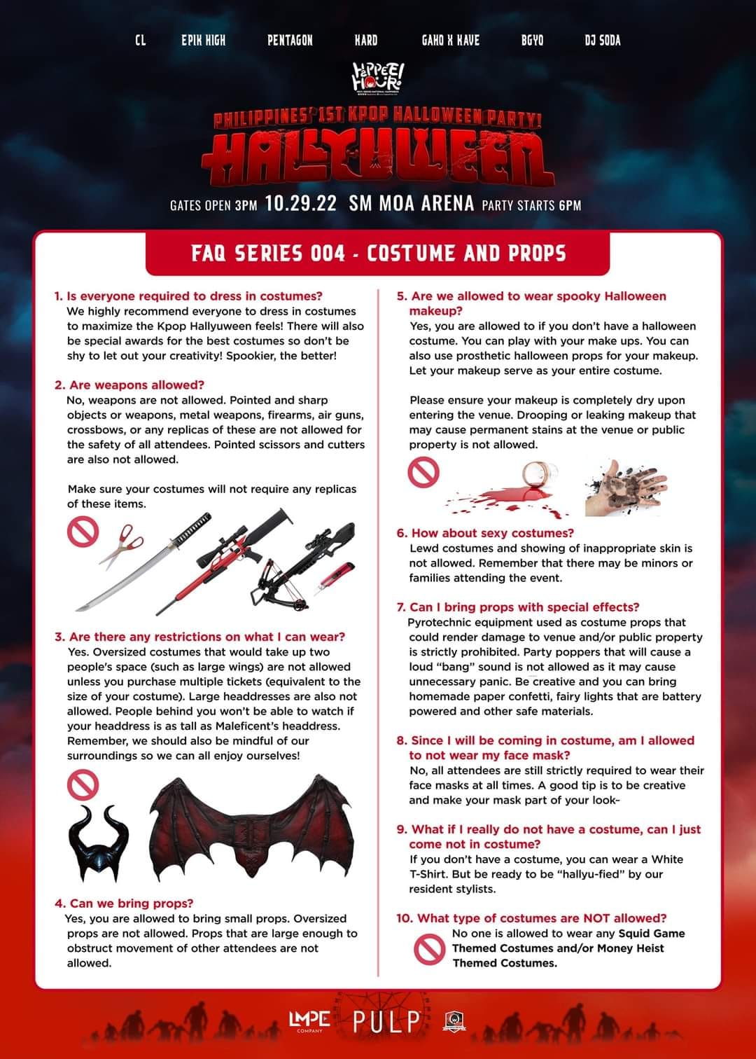Hallyuween 2022 FAQ