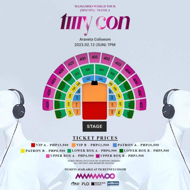 MAMAMOO Live in Manila Concert Seating 2022