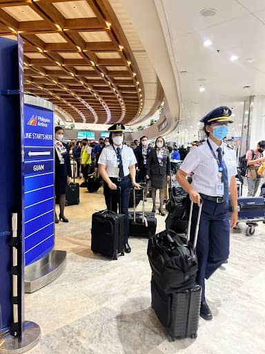 The all female led crew of PR110 arrives at our NAIA Terminal 1 check in counter 1