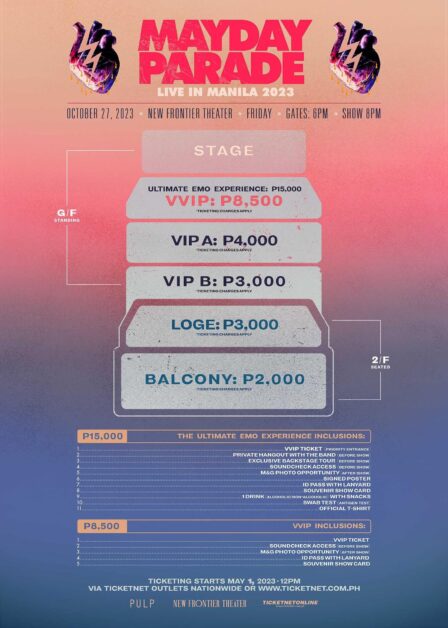 mayday parade manila ticket prices 1