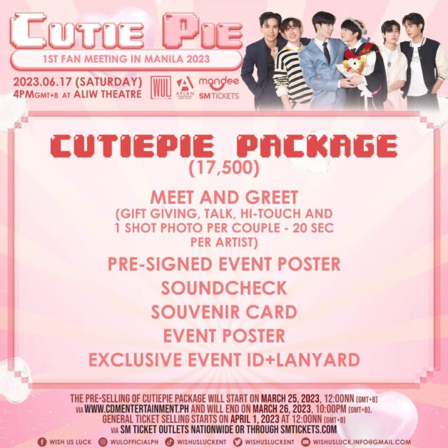 Cutie Pie The Series fanmeet manila fanbenefits package