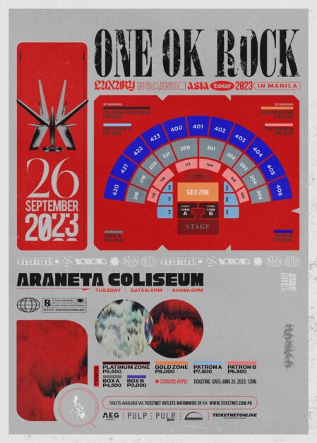 ONE OK ROCK manila ticket prices