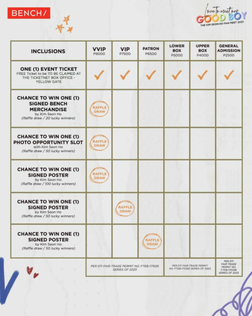 bench fan meet kim seon ho ticket prices