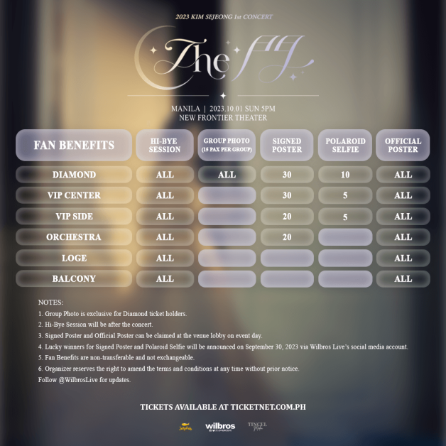 kim sejong manila fan benefits