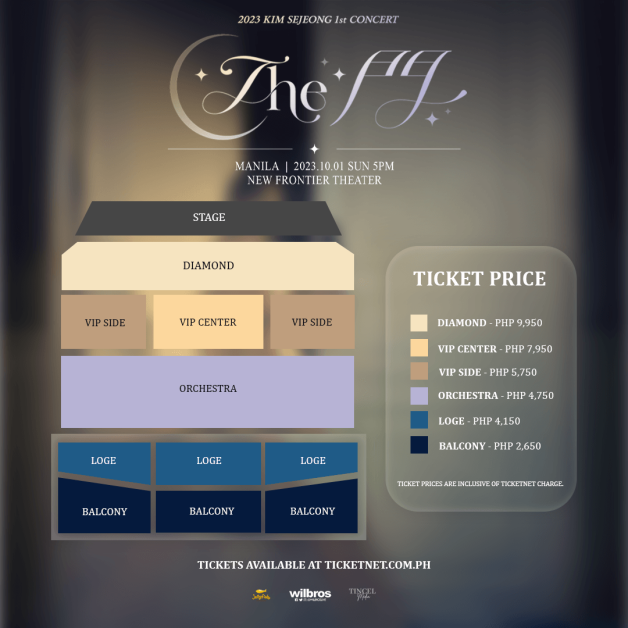 kim sejong manila ticket prices