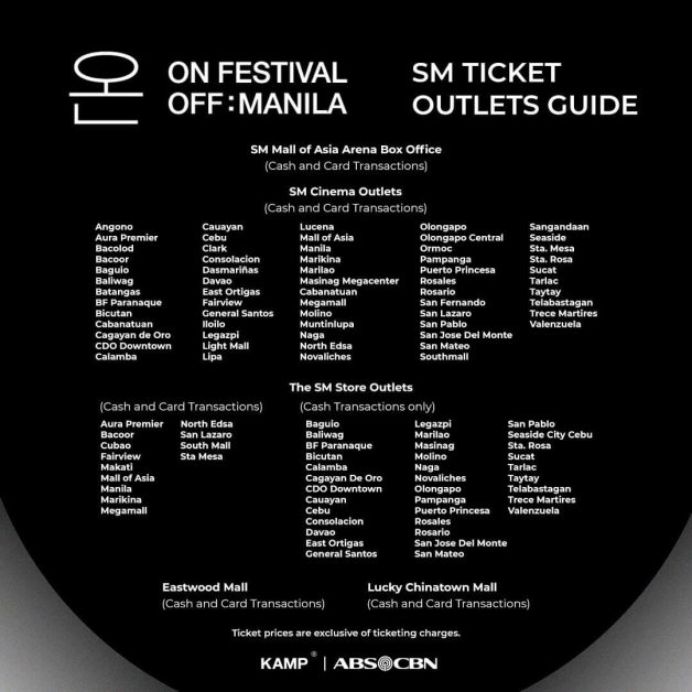 on music festival ticket outlets