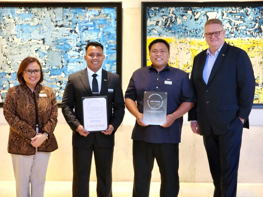 L R Director of Operations Toni Sitchon Security Manager Erwin Joseph Calupig Assistant Security Manager John Aguinaldo and General Manager Marko Janssen