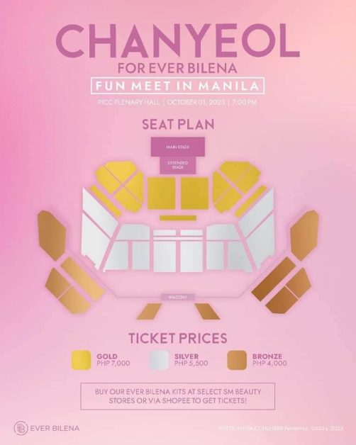 chanyeol fanmeeting manila ticket prices