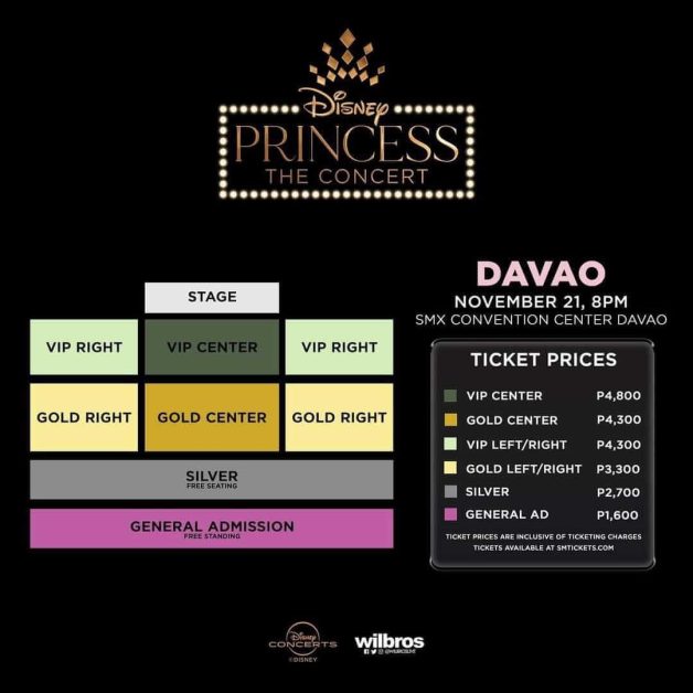 disney princess the concert davao ticket prices