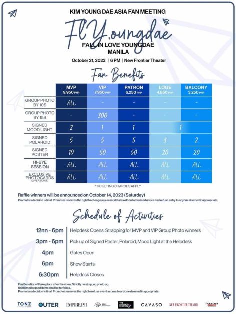 fan benefits youngdae in manila