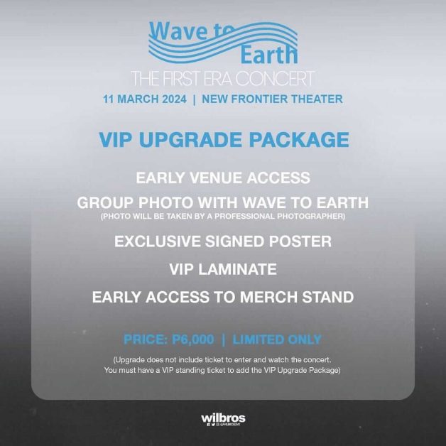 wave to earth THE FIRST ERA concert Manila perks