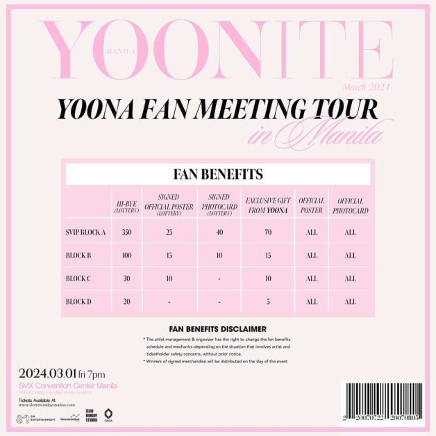 yoonite yoona fanmeeting in manila fan benefits