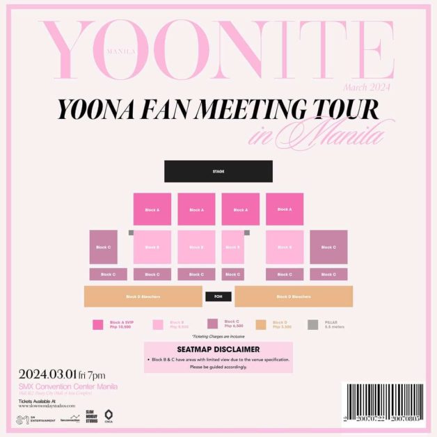 yoonite yoona fanmeeting in manila seat plan