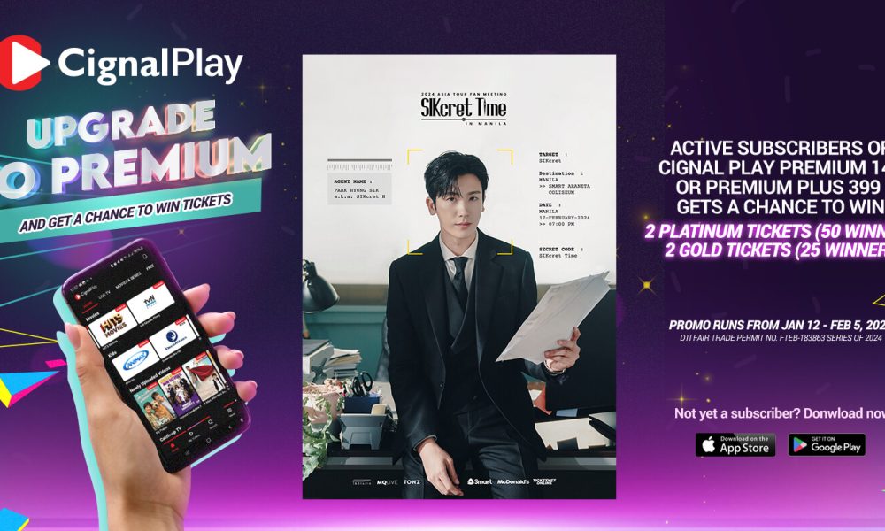 Park Hyung Sik Cignal Play subscribers FREE