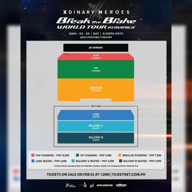 xdinary heroes concert break the brake world tour ticke prices