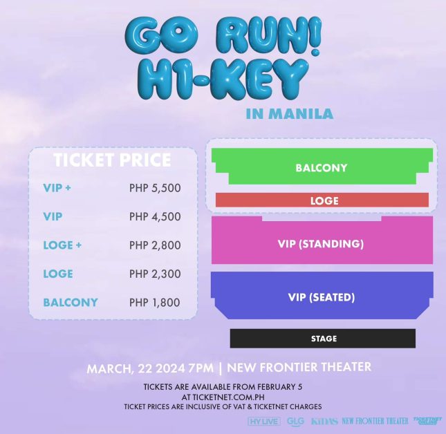 H1 KEY 2024 1ST ASIA CONCERT TOUR in MANILA ticket prices