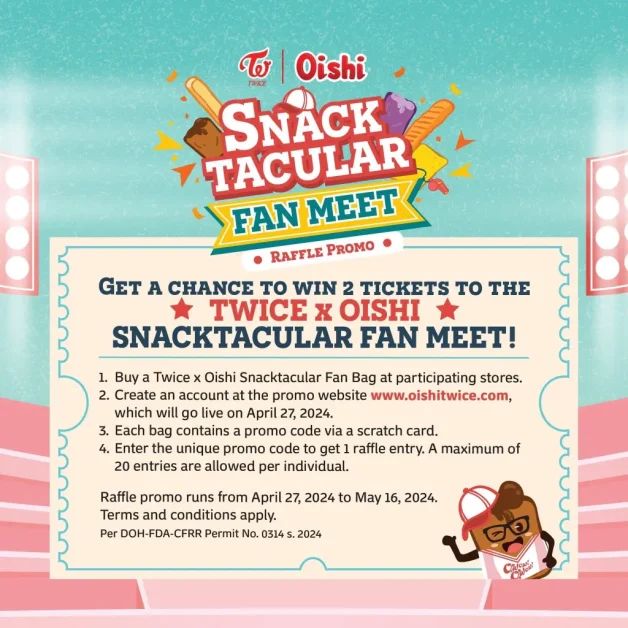 Twice x Oishi Snacktacular FanMeet raffle promo