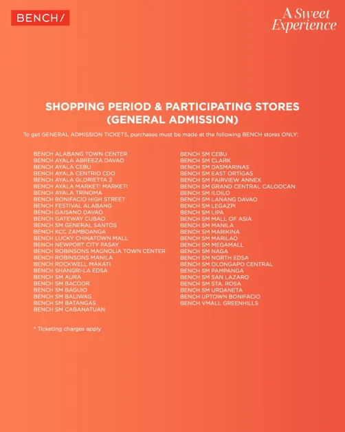 a sweet experience bench fun meet enhypen bench participating stores general admission