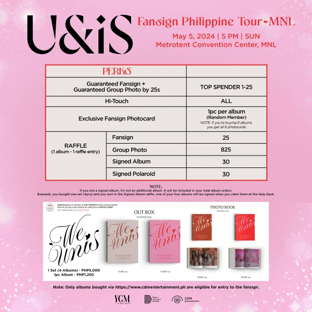 UNIS Manila May 5 Perks and Album Details