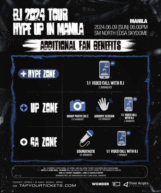 B.I HYPE UP Manila fan perks