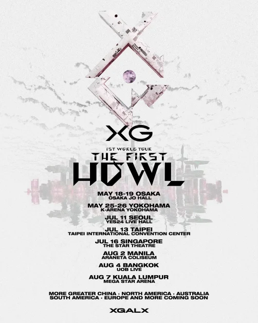 XG 1st WORLD TOUR DATES The first HOWL