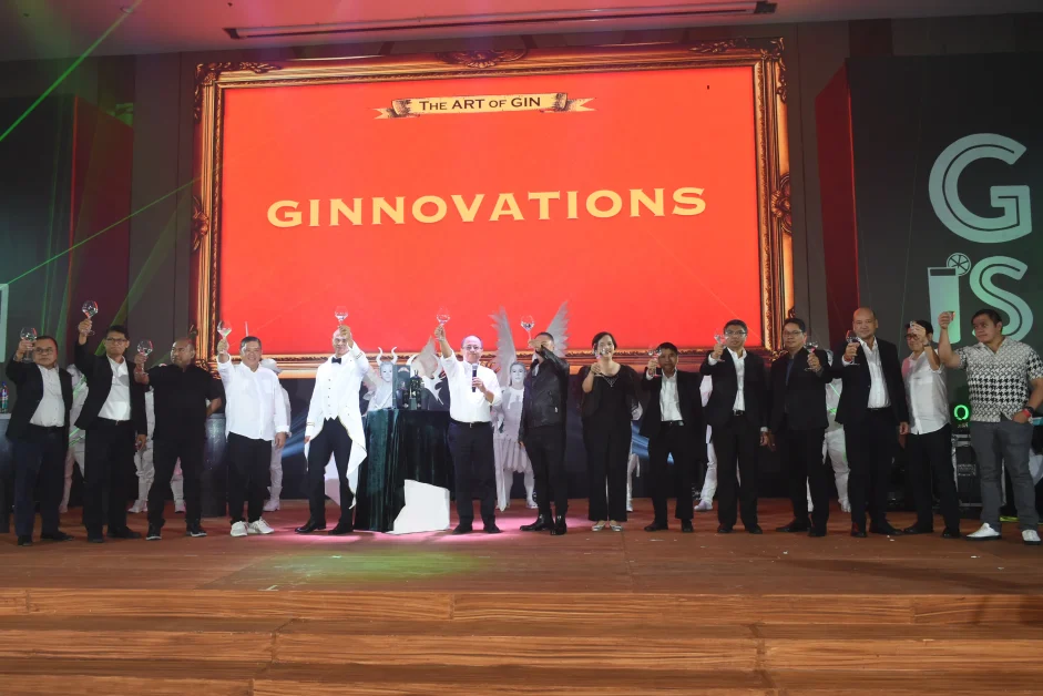 During the toast of the new Ginebra San Miguel Archangel Reserve led by GSMI General Manager Noli Macalalag and GSMI officers