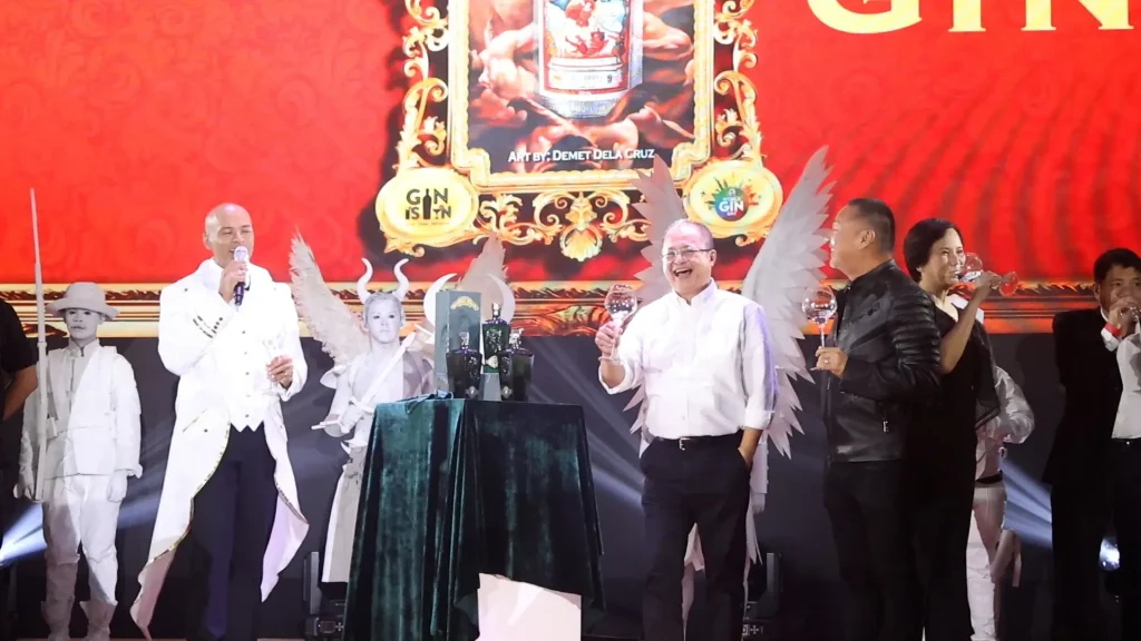 GSMI General Manager Noli Macalalag led the inaugural sip of the new Ginebra San Miguel Archangel Reserve