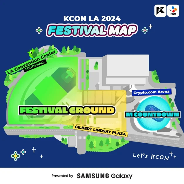 KCON LA 2024 festival map