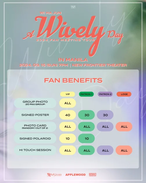 wi ha jun wively day manila fan meeting fan benefits