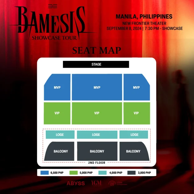 BamBam BAMESIS SHOWCASE TOUR manila seat plan