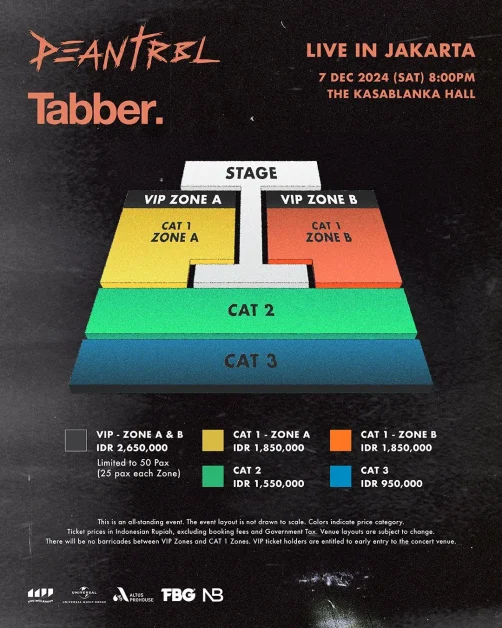 DEAN tabber live in jakarta ticket prices
