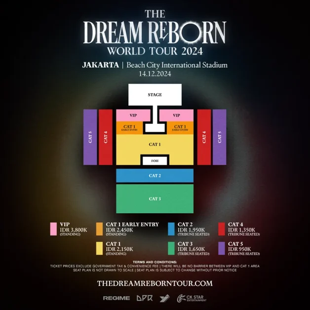 DPR The Dream Reborn World Tour Jakarta seat plan