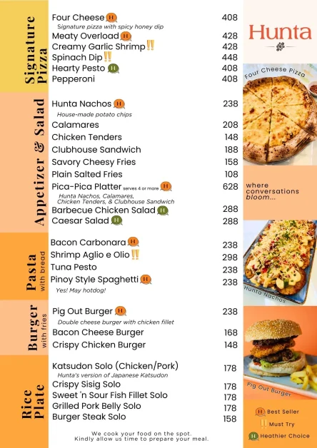 Hunta Cafe Menu 3