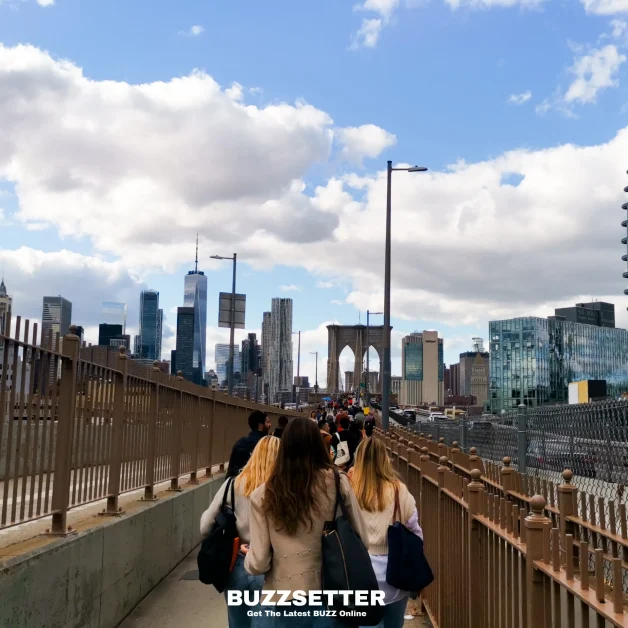 Brooklyn Bridge Side View Brooklyn New York City