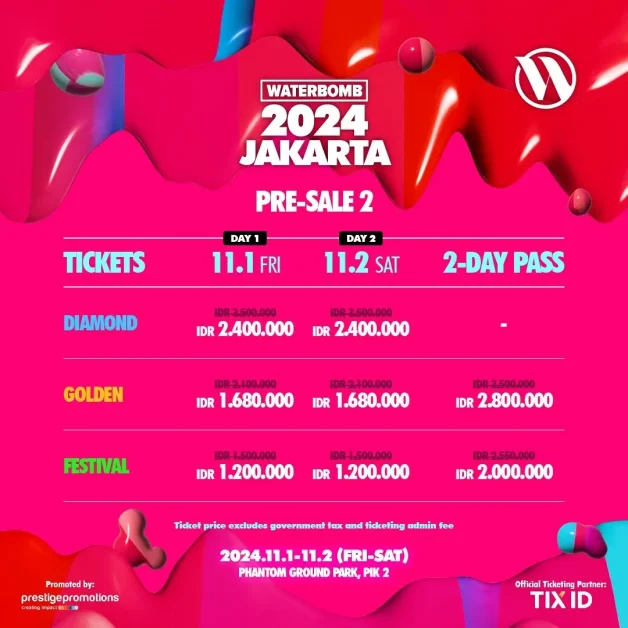 Waterbomb Jakarta presale 2